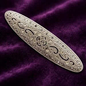 Vtg Napier Marcasite Rhinestone Brooch